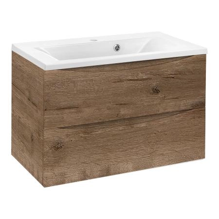Тумба под раковину Vincea Mia 750 подвесная, 2 выкатных ящика soft close, V.Oak