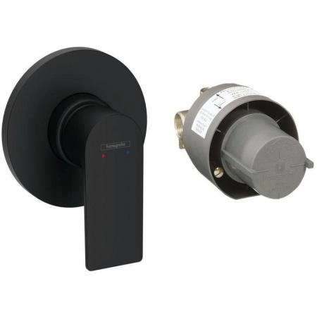 Смеситель Hansgrohe 72658670 Rebris E для 1 потребителя, встраиваемый, Комплект, 28.7 л/мин черный матовый