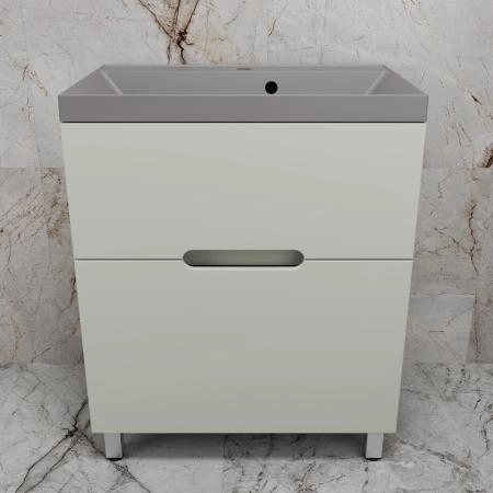 Тумба Style Line "Матис 70" ЛС-00002435 напольная под ASTI 70 (2 ящика), ОЛИВА, ЭМАЛЬ