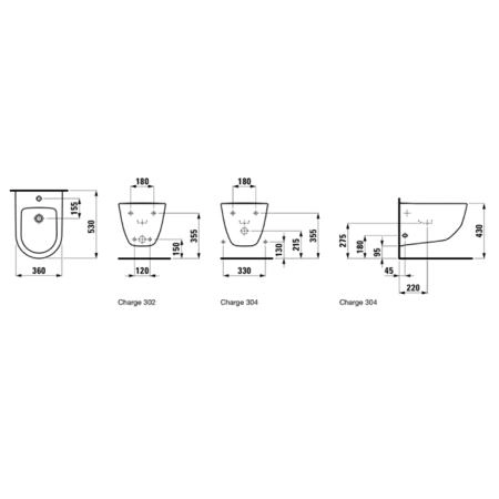 Laufen Pro Биде подвесное 53x36x33,5 см, с 1 отв., c покрытием LCC цвет: белый