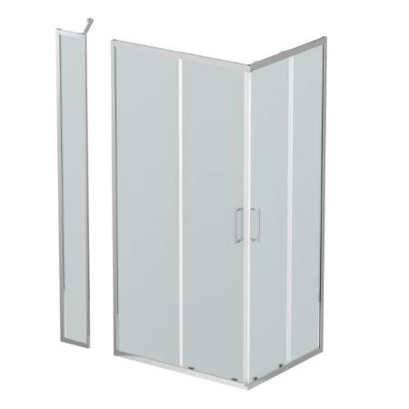 Душевой уголок BelBagno LUCE 100x80 прозрачное стекло 6 мм профиль хром LUCE-AH-21-100/80-C-Cr