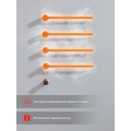 Полотенцесушитель RAGLO R350.52.33 электрический, встраиваемый сенсорный с терморегулятором, матовая медь