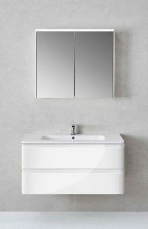 Тумба под раковину Vincea Alba 1000 подвесная, 2 выкатных ящика soft close, L.White
