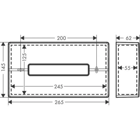 Держатель для салфеток Hansgrohe 41773700 AddStoris гориз/верт монтаж, 100х140х32 мм, пластик матовый белый