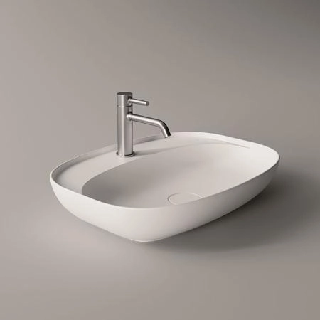 Alice Form Oval Раковина 60x45х12см., накладная, 1 отв., цвет: белый глянцевый