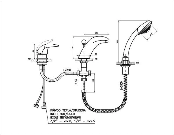 Смеситель Slezak RAV Dunaj D471.5S хром