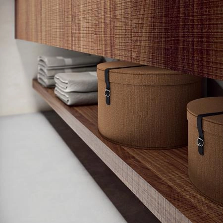 Oasis Eden Композиция №4 Комплект мебели подвесная 71.2х52.5см., цвет: Walnut Carved/белый/золото