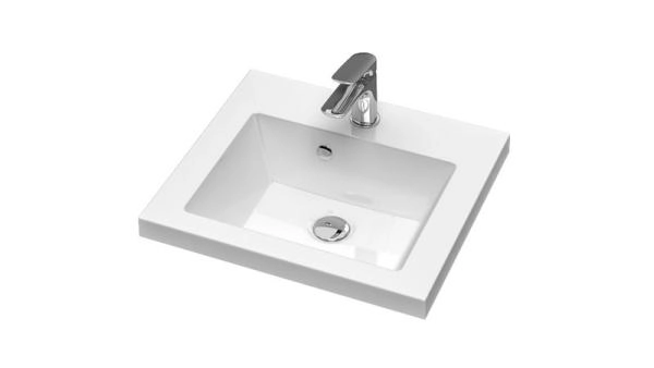 Раковина для ванной полувстраиваемая Uperwood Eva 40 см, прямоугольная, белая