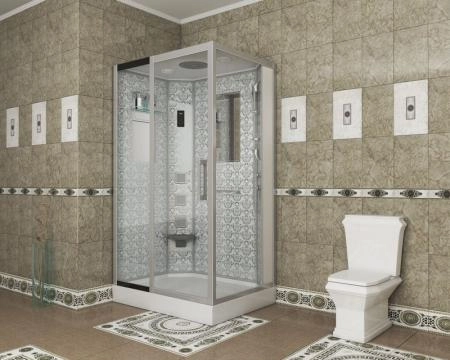 Душевая кабина Niagara Luxe NG-7711WL (900x1200х2150) низкий поддон стенки БЕЛЫЕ
