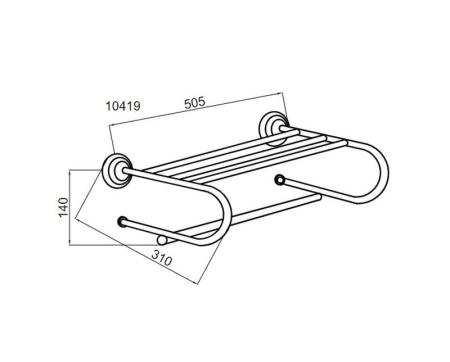 Полка Boheme для полотенец(металл) IMPERIALE 10419