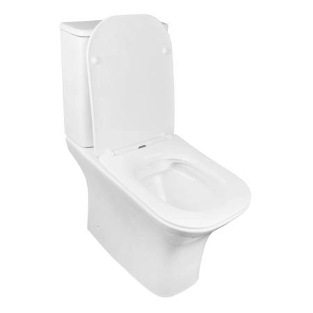 Стекло Azario Унитаз-компакт безободковый Azario Fretta Square AZ-5121 с крышкой микролифт