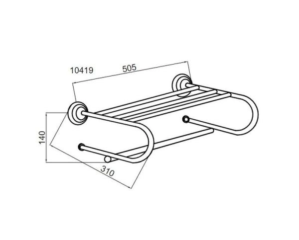Полка Boheme для полотенец(металл) IMPERIALE 10419