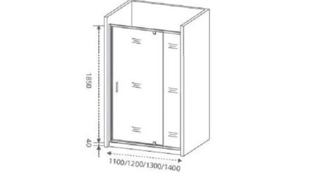 Душевая дверь GOOD DOOR Orion WTW-PD-90-C-CH 90x185 см