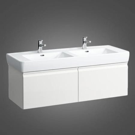 Laufen Pro Тумба с раковиной 122x45x39см., подвесная, 2 выдв ящика, цвет: белый матовый