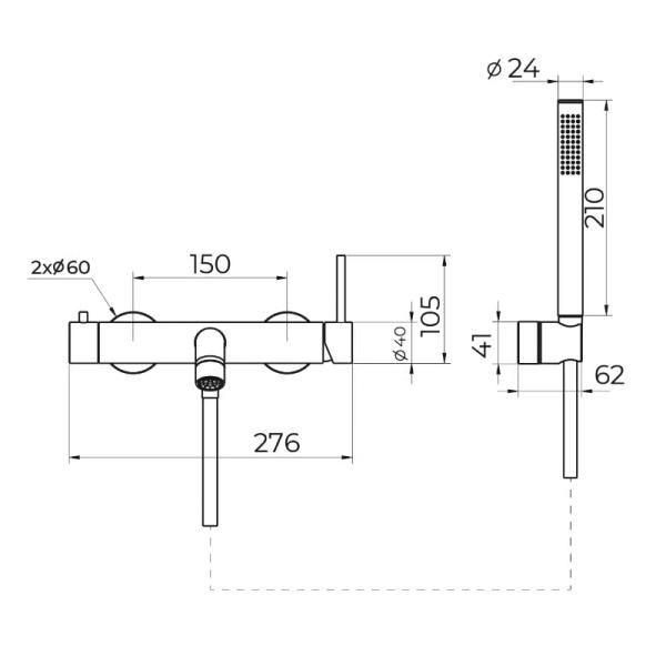 Смеситель KNOTLOR ECLIPSE SS-23/RB, бронза