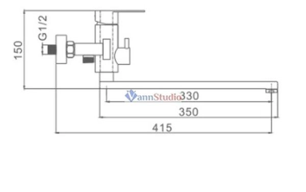 Смеситель для ванны Frap F22805 сатин