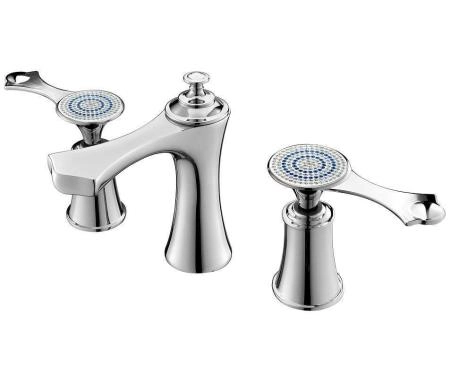 Смеситель для раковины на три отверстия Bronze de Luxe YASMINA (8003/B02) хром