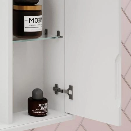 Зеркало-шкаф Volna Adel 80 правый белый глянец