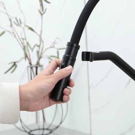 Смеситель GAPPO G4098-16 для кухни с гибким изливом, черный
