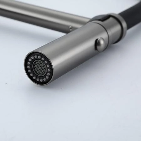 Смеситель GAPPO G4098-29 для кухни с гибким изливом, оружейная сталь