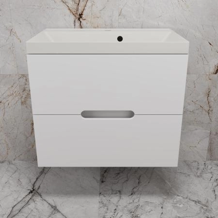 Тумба с раковиной Style Line Матис 70 ЛС-00002445 подвесная под ASTI 70 (2 ящика) Белый матовый ЭМАЛЬ