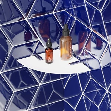 Стеклянная полка угловая AM.PM X-Joy A8434900 хром