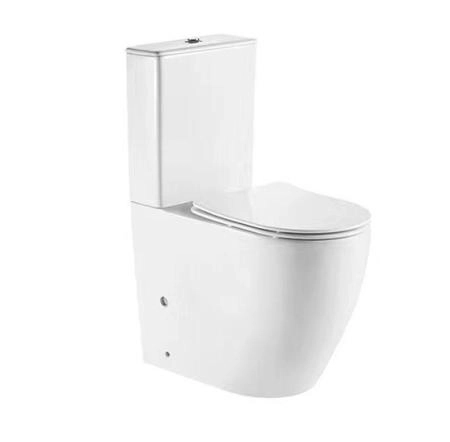 Унитаз Ceramalux 1289A напольный безбодковый с бачком ( GEBERIT ) сиденье микролифт, белый