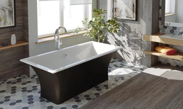 Ванна GOOD DOOR Мадрид 170х80 литьевой мрамор чёрный