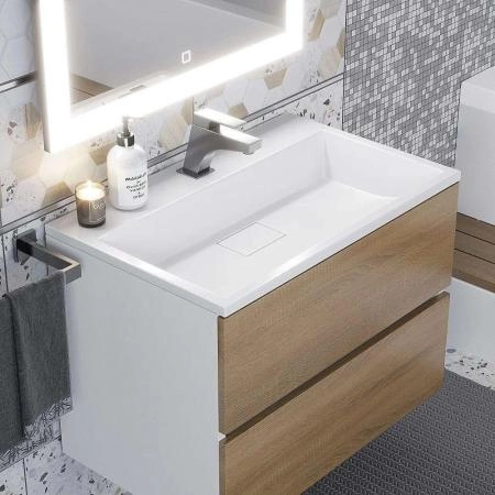 Раковина Uperwood Barsa, 70 см, прямоугольная, белая