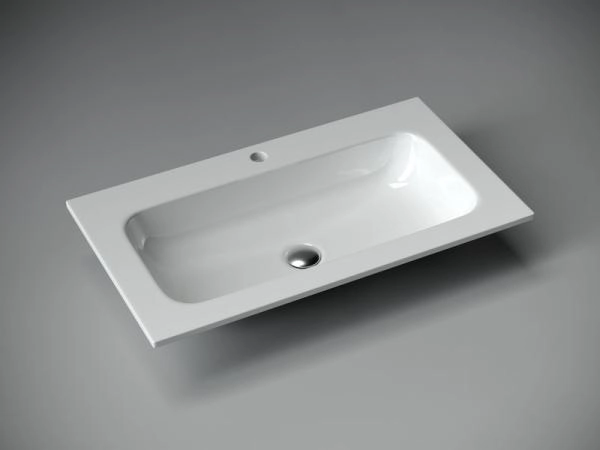 Раковина накладная Grace прямоугольная, с отверстием под смеситель, 810*457*137 мм, цвет белый