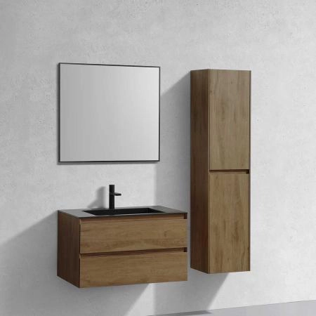 Тумба под раковину Vincea Luka 800 подвесная, 2 ящика soft-close, цвет T.Oak