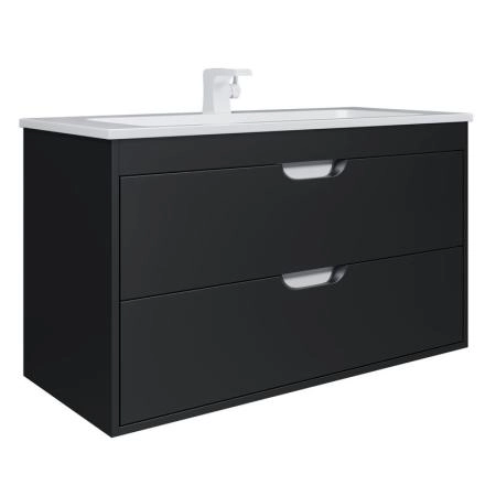 Тумба под раковину для ванной Uperwood Modul 100 см, подвесная, матовая, черная