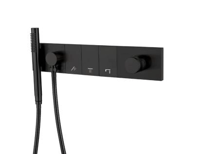 Смеситель ZODIAC Boheme с ручным душем Black 132-SYS-B