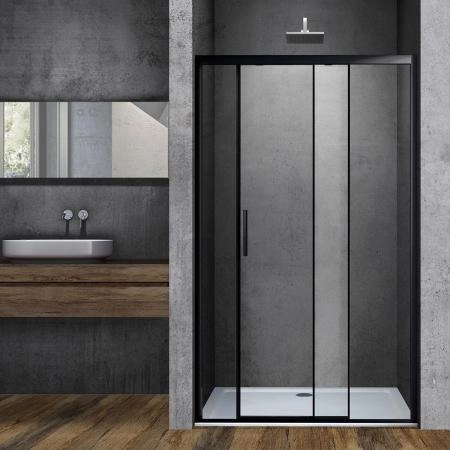 Душевая дверь Vincea Soft VDS-3SO110CLB, 1100, черный, стекло прозрачное