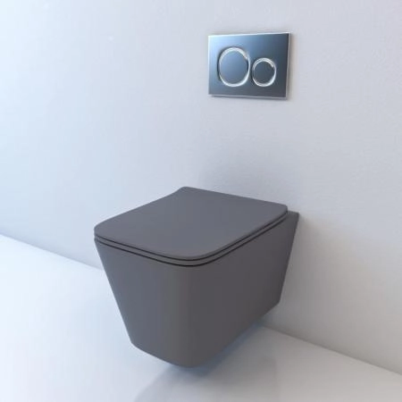 Унитаз ESBANO GARTEZ Серый матовый безободковый подвесной 510x345x340