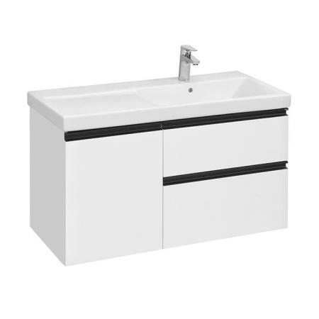 Roca Domi Тумба подвесная 100x45x51см, с 2 ящиками и 1 дверкой, DX, цвет: белый