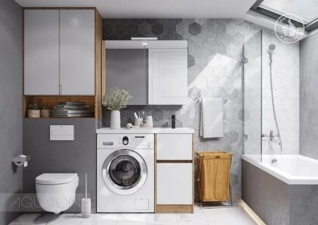 Тумба под раковину AQUATON Лондри 40 Дуб Сантана без фасада 1A267001LH0C0