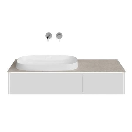 Тумба Kerama Marazzi MAGICA МАДЖИКА MA.120.2\MGR.M подвесная 120, 2 ящика, утренний серый матовый