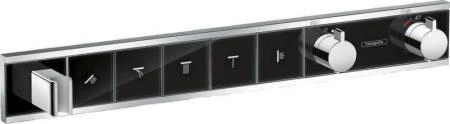 Hansgrohe 15358600 RainSelect Термостат для 5 потребителей, черный / хром