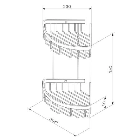 Корзина для душа AM.PM Sense L A7452200 хром 30 см