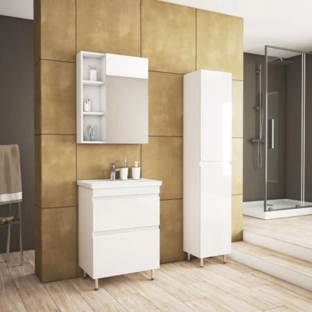 Тумба UNCORIA Арно 60 белая, под умывальник Фостер