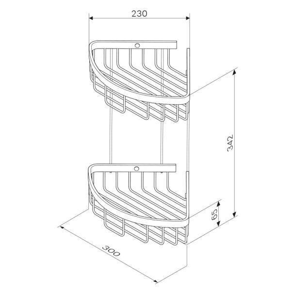 Корзина для душа AM.PM Sense L A7452200 хром 30 см