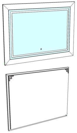 Зеркало LED Corozo Классика 1050*800, сенсор