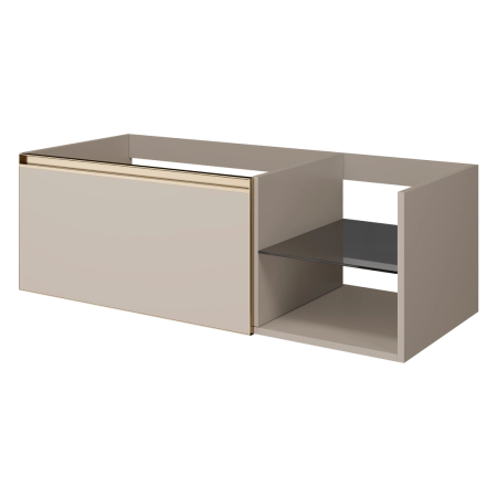 QUATRO 6 120см (80+40) тумба Boheme DAPHNE профиль MATT GOLD c подсветкой 790-M6-120-D-MG-LED