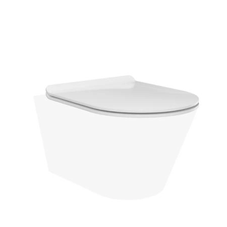 Сиденье Kerama Marazzi PLAZA MODERN ПЛАЗА МОДЕРН PLMR.seat.02\WHT для подвесного унитаза, белое глянцевое