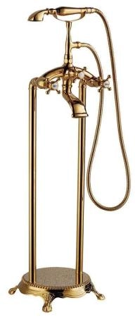 Смеситель ABBER Klassik AF8415G напольный для ванны, золото