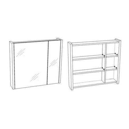 Зеркало-шкаф Corozo Верона 75 универсальное, антик