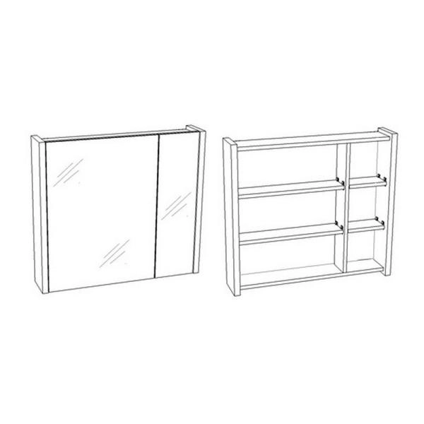 Зеркало-шкаф Corozo Верона 75 универсальное, антик