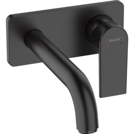 Смеситель Hansgrohe 71578670 Vernis Shape для раковины 207 мм, настен., (внешняя монтажная часть) черный матовый