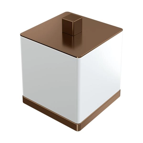 Стакан Boheme для ватных дисков Qubic Brushed Bronze 10964-BRB